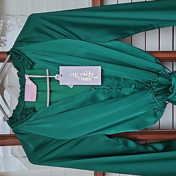 NWT! Sincerely Ours RARE Ember Romper in Dark Green - Picture 2 of 10